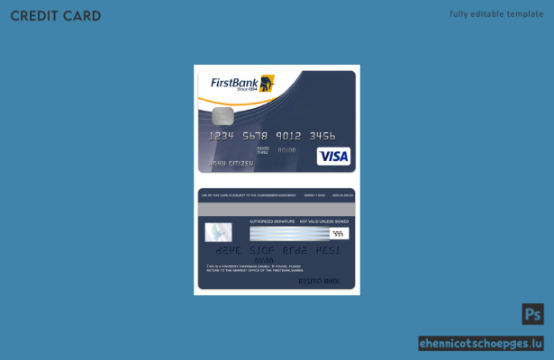 Beispielvorschau der FirstBank Visa-Kreditkarte aus Gambia